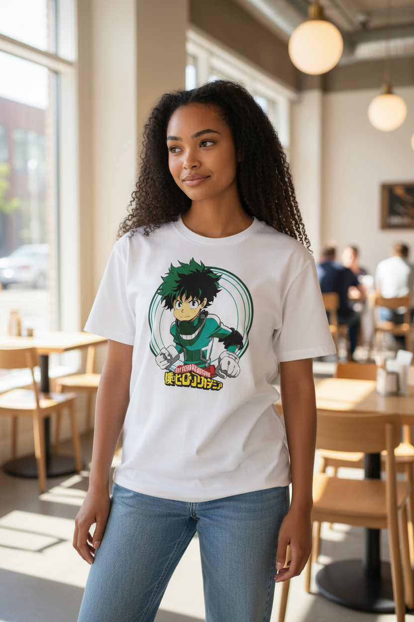 ANIME UNISEX MY HERO ACADEMIA T-SHIRT 5100 cotton