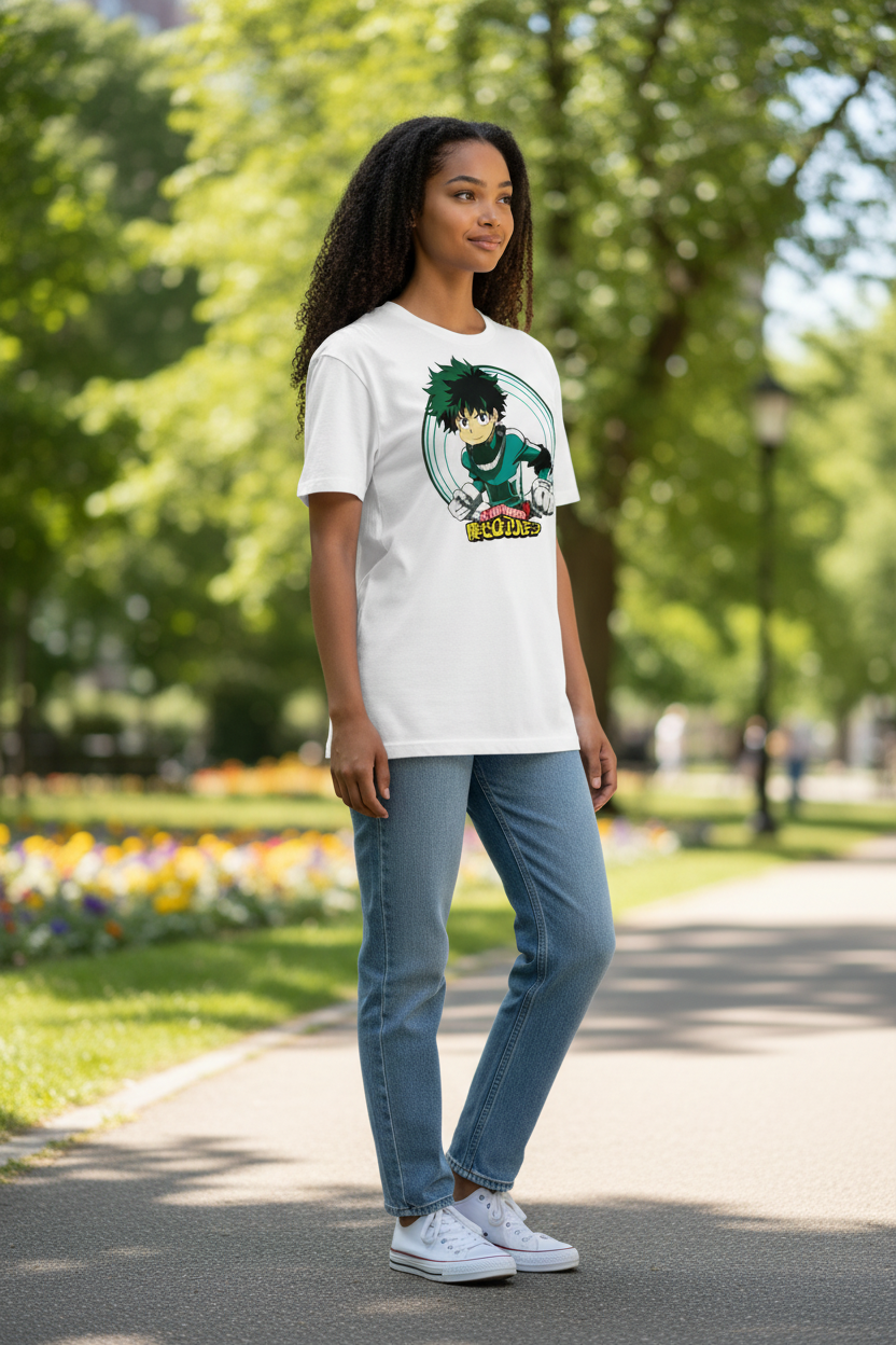 ANIME UNISEX MY HERO ACADEMIA T-SHIRT 5100 cotton