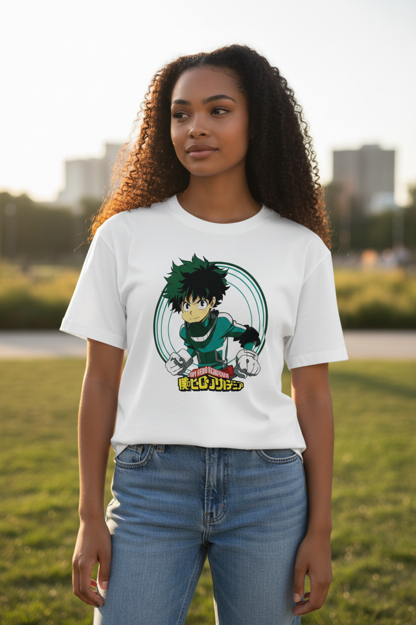 ANIME UNISEX MY HERO ACADEMIA T-SHIRT 5100 cotton