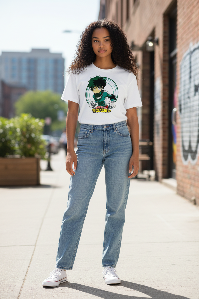 ANIME UNISEX MY HERO ACADEMIA T-SHIRT 5100 cotton