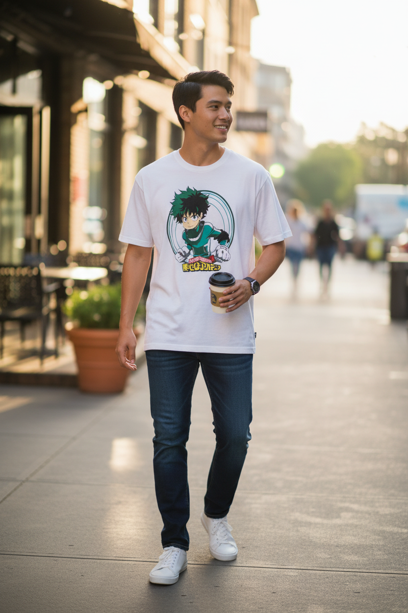 ANIME UNISEX MY HERO ACADEMIA T-SHIRT 5100 cotton