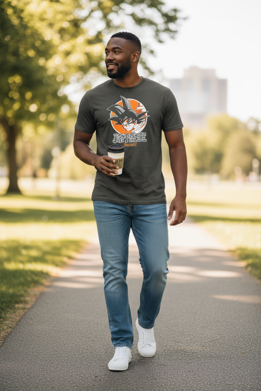 Dragon Ball Style Anime T-Shirt – Big Size 3XL Graphic Tee