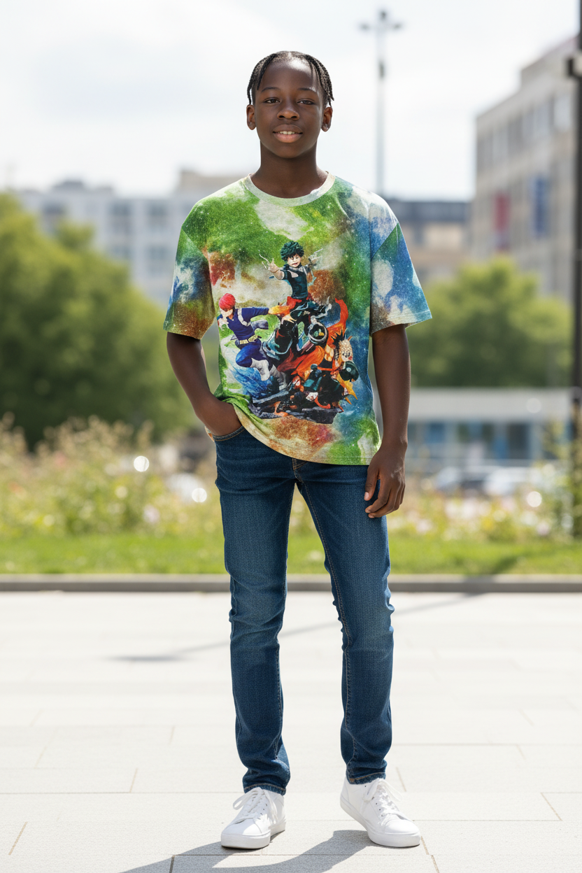 Hero Academy Style Graphic T-Shirt – Unisex Casual Tee