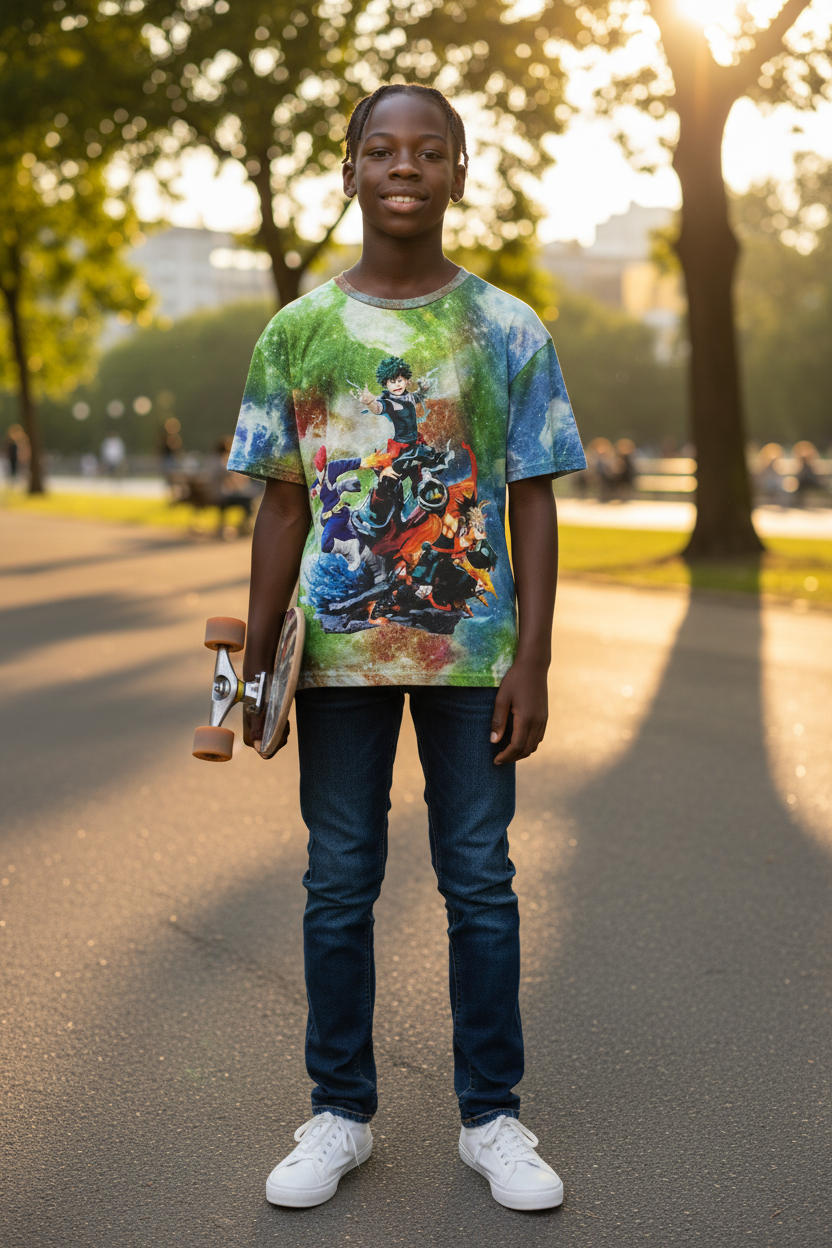 Hero Academy Style Graphic T-Shirt – Unisex Casual Tee