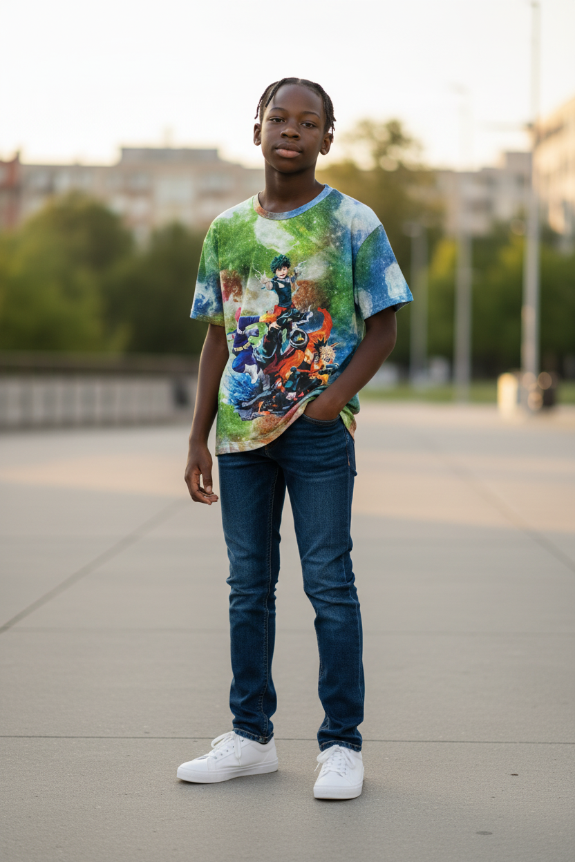 Hero Academy Style Graphic T-Shirt – Unisex Casual Tee