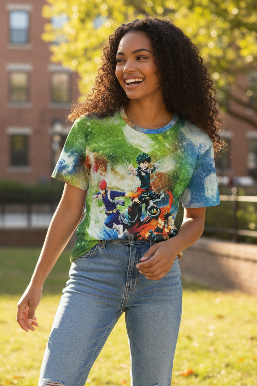 Hero Academy Style Graphic T-Shirt – Unisex Casual Tee