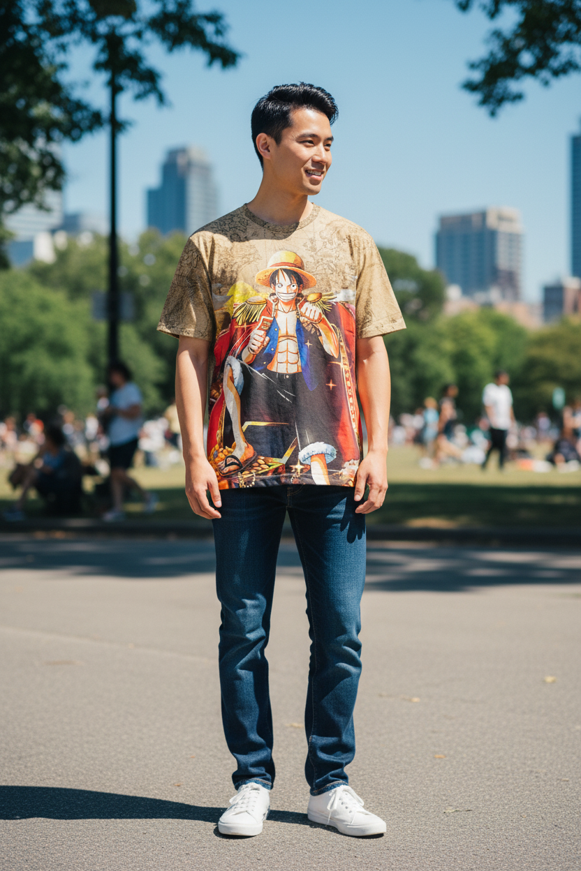 Pirate Adventure Style Graphic T-Shirt – Trendy Tee for Men