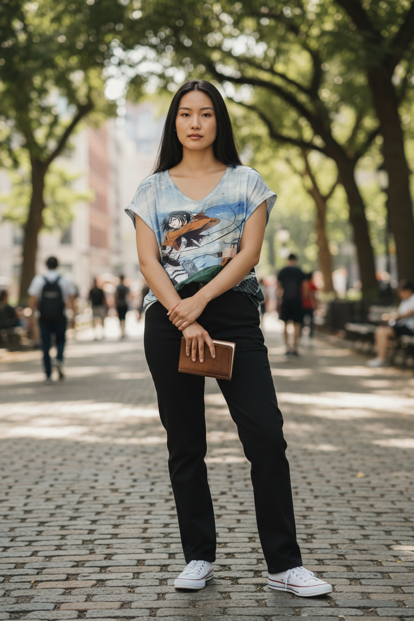 Colossal Hero Style Graphic T-Shirt – Teen Girls & Women, High-Quality Cotton