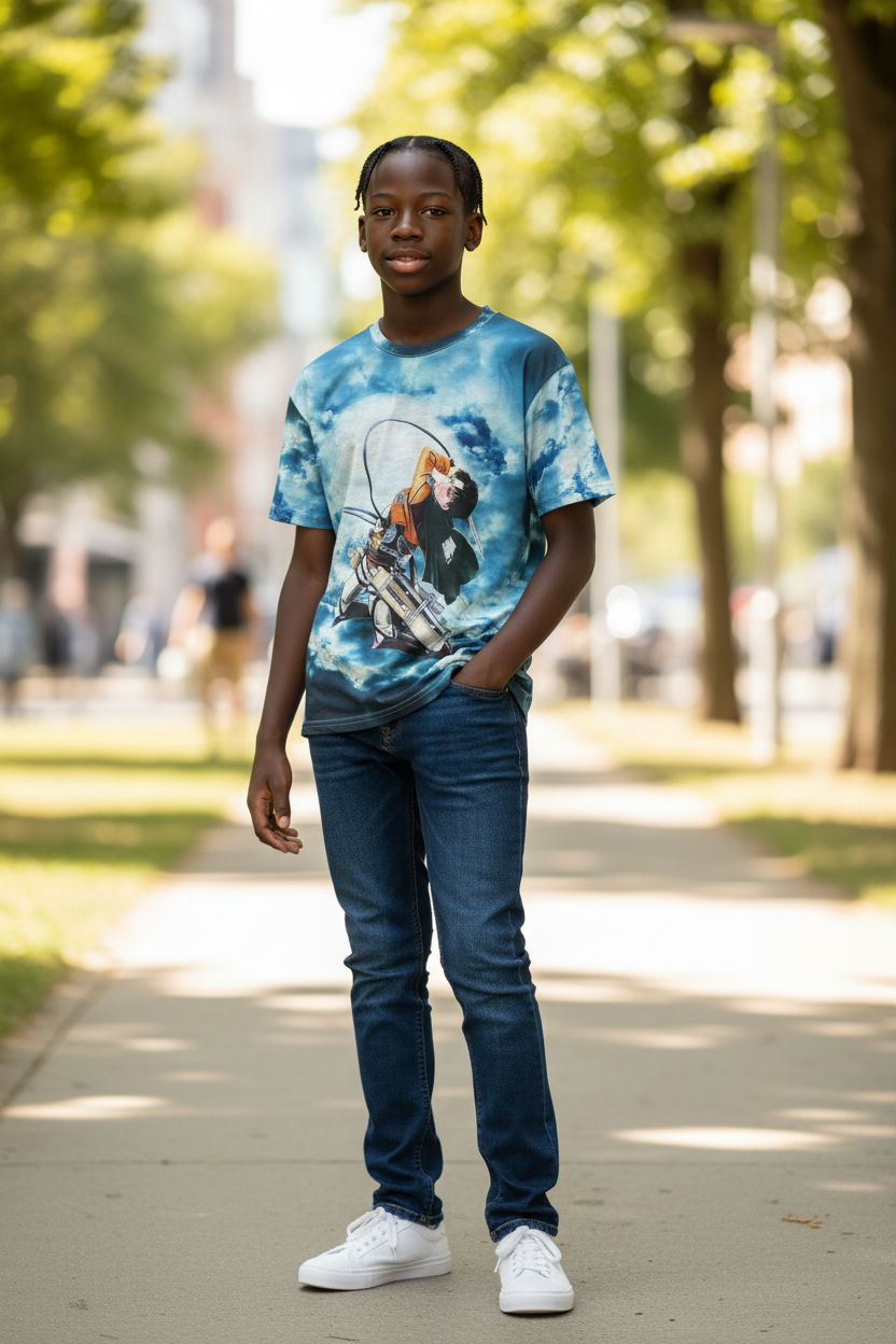 Colossal Warrior Style Graphic T-Shirt – Men & Teen Casual Tee