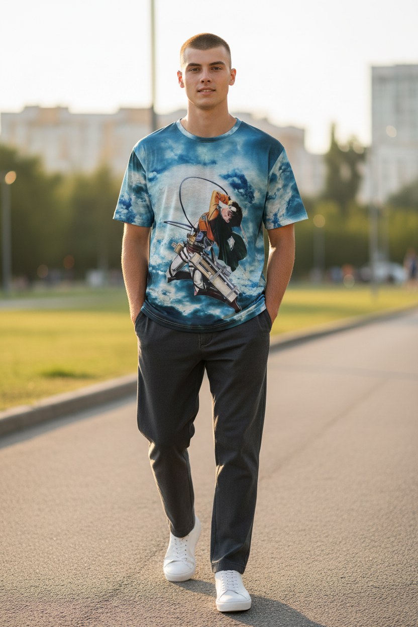 Colossal Warrior Style Graphic T-Shirt – Men & Teen Casual Tee