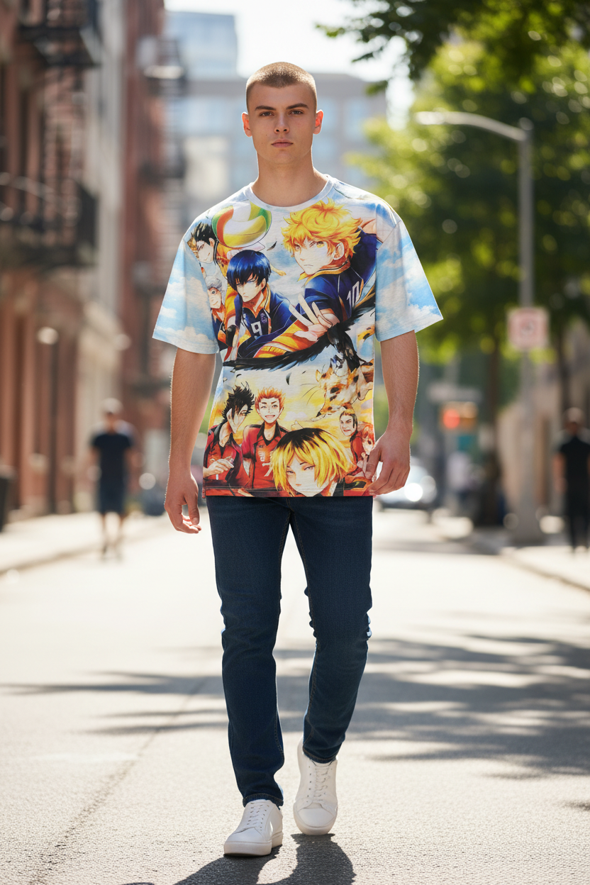 Volleyball Champion Style Graphic T-Shirt – Teen & Adult Casual Tee