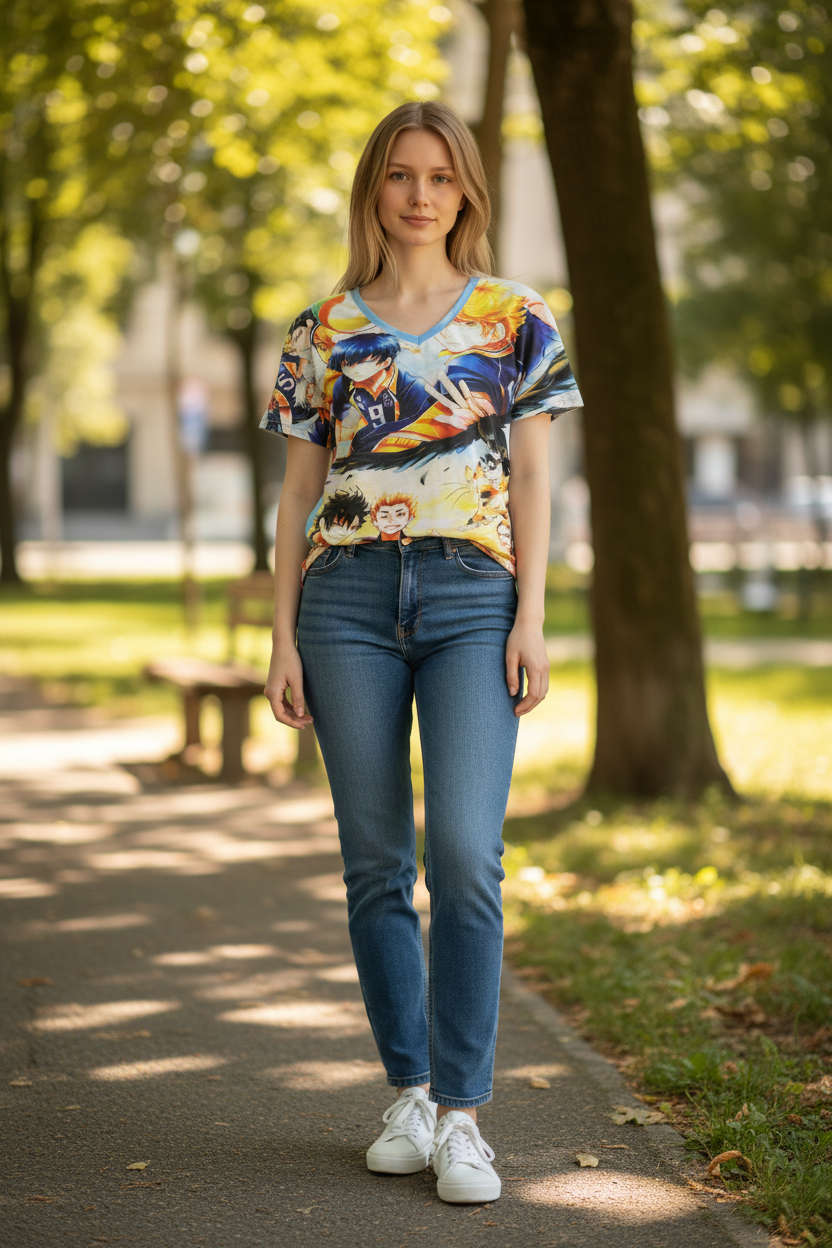 Volleyball Star Style Graphic T-Shirt – Casual Tee for Teens & Adults