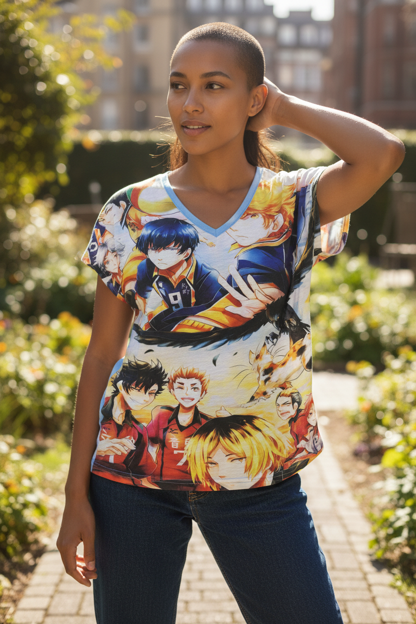 Volleyball Star Style Graphic T-Shirt – Casual Tee for Teens & Adults