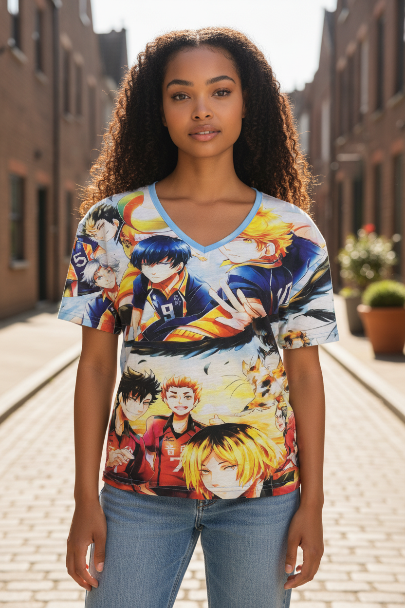 Volleyball Star Style Graphic T-Shirt – Casual Tee for Teens & Adults