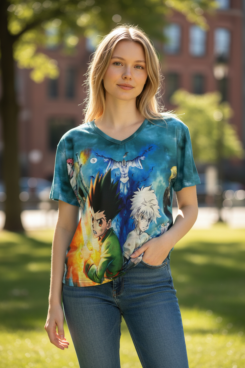 Adventure Hunter Style Graphic T-Shirt – Teen Girl Casual Tee