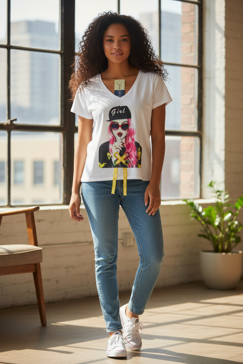 Girl’s T-Shirt – Casual Short Sleeve Tee