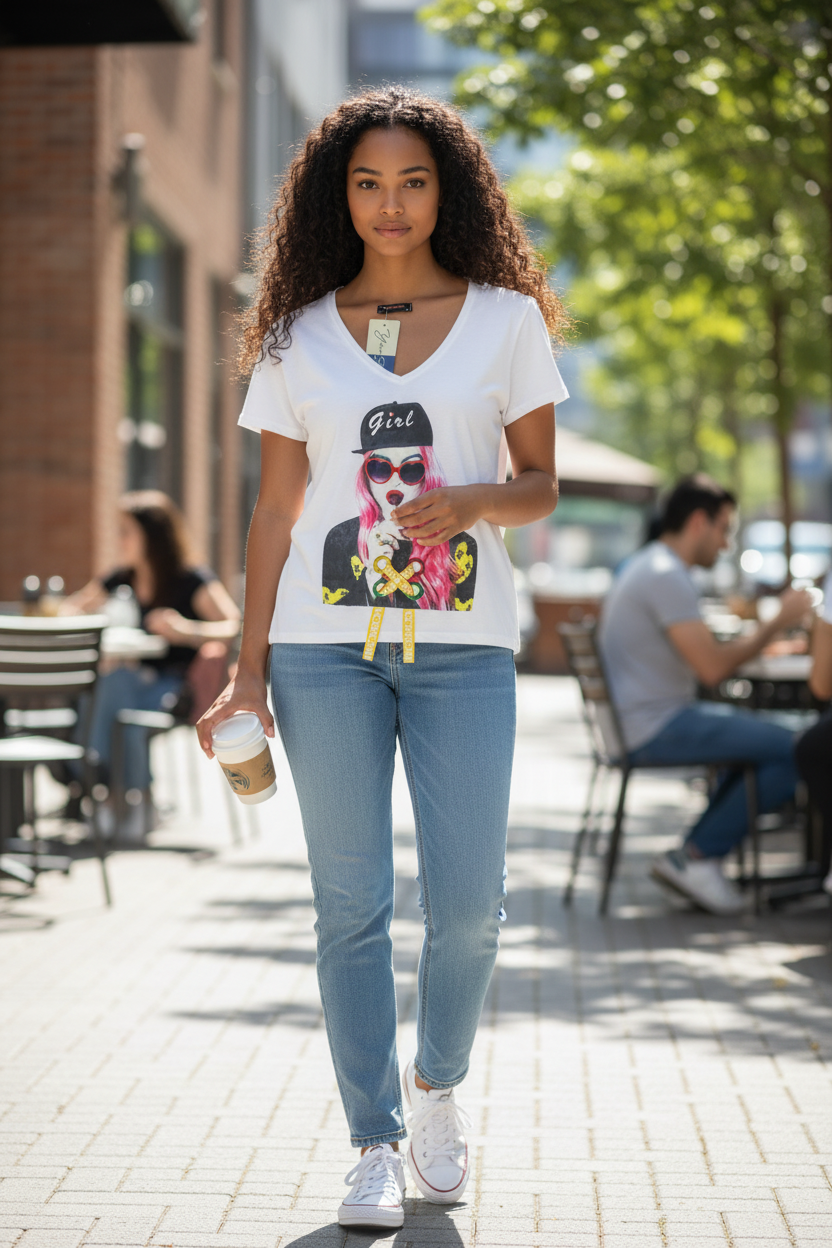 Girl’s T-Shirt – Casual Short Sleeve Tee