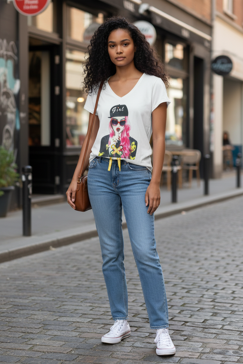 Girl’s T-Shirt – Casual Short Sleeve Tee