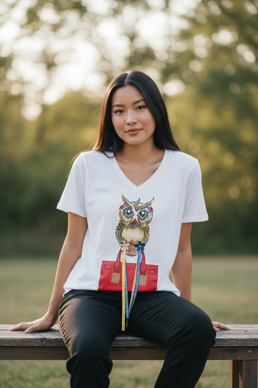 Girl Teen Fashion T-Shirt – Trendy Casual Short Sleeve Tee