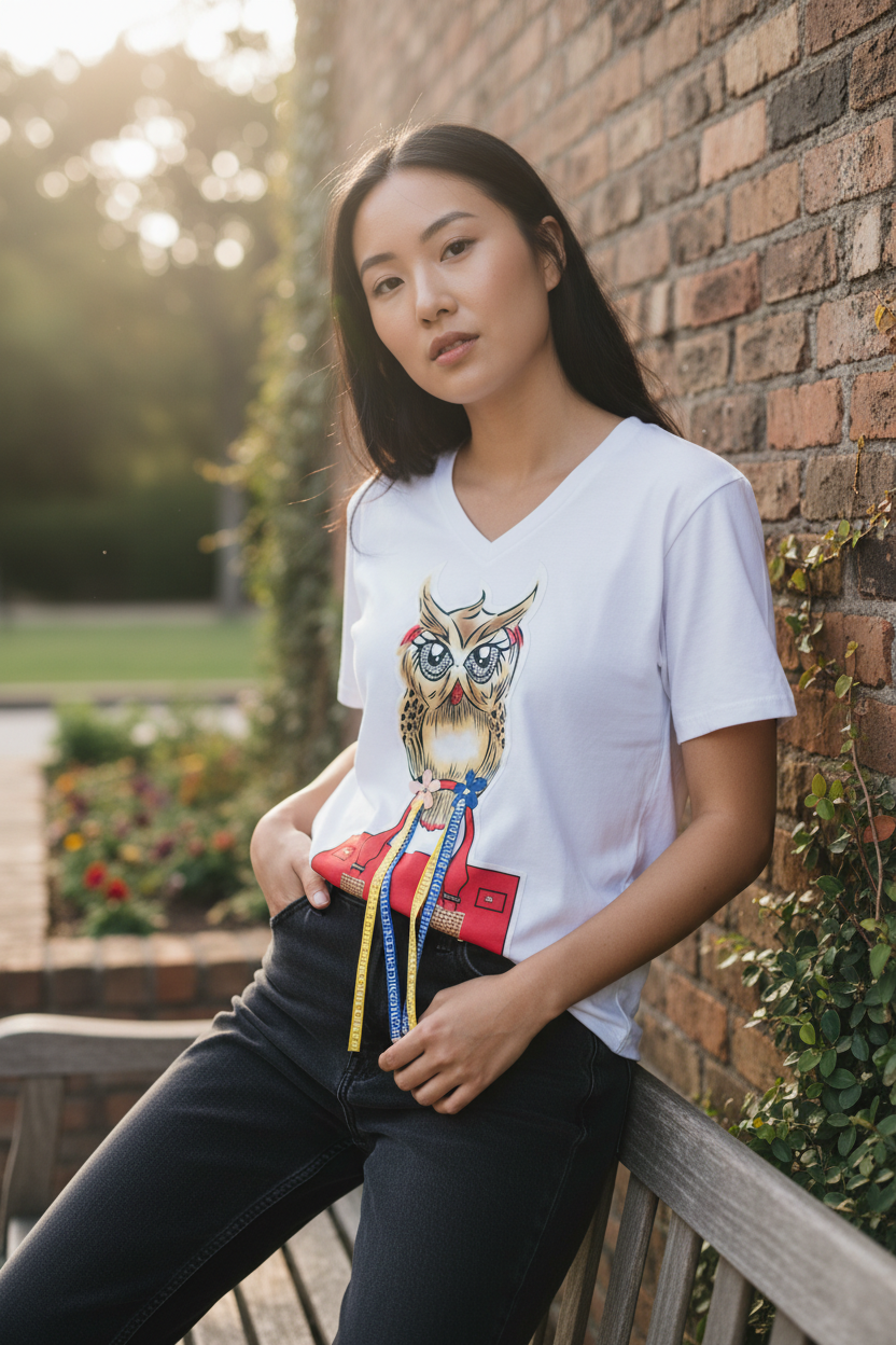 Girl Teen Fashion T-Shirt – Trendy Casual Short Sleeve Tee