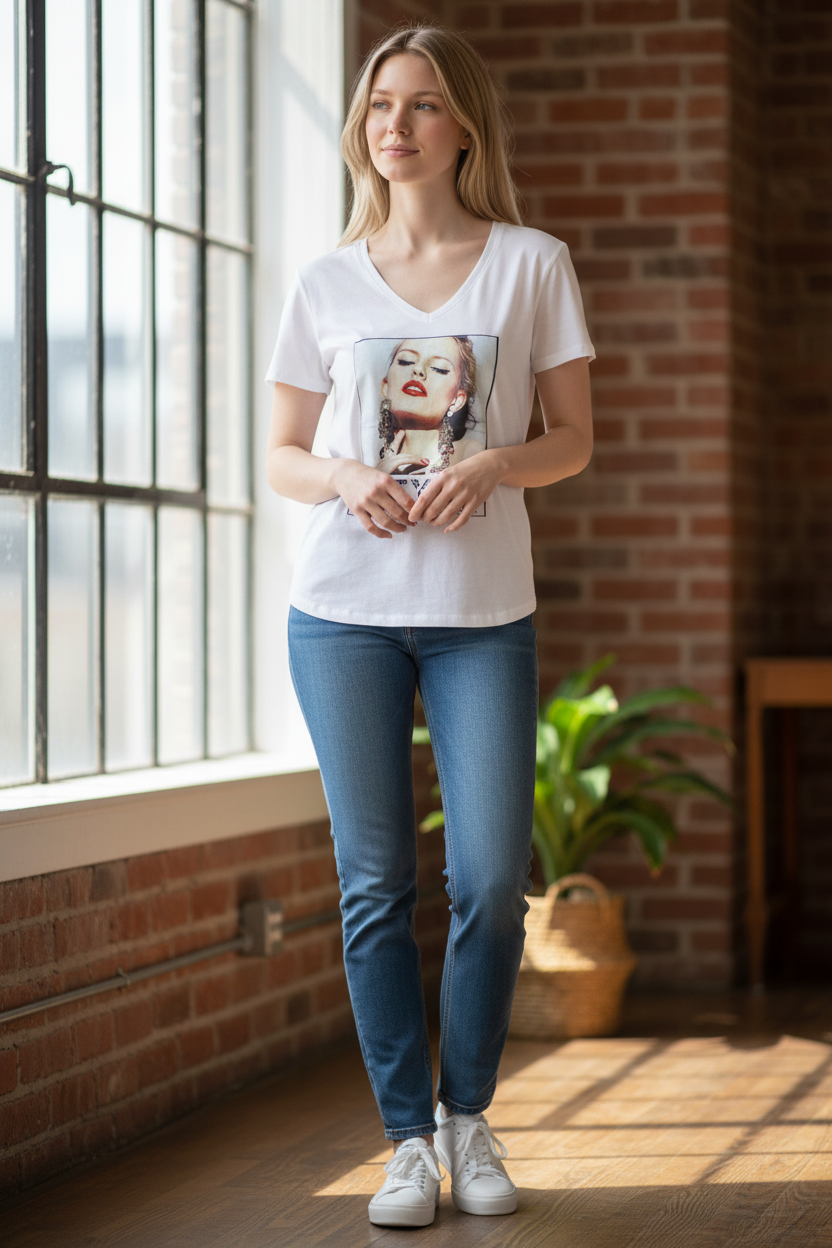 Girl Teen Fashion T-Shirt – Trendy Casual Short Sleeve Tee