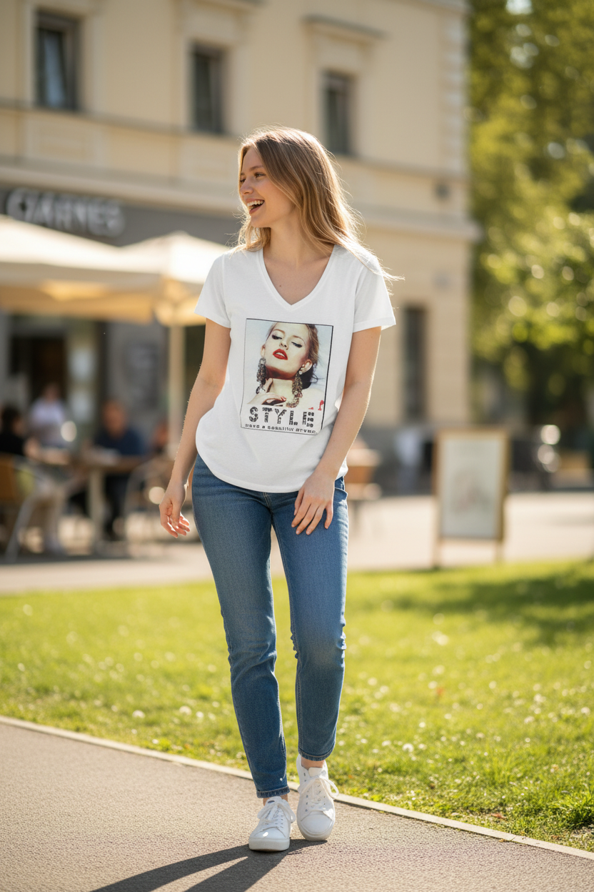 Girl Teen Fashion T-Shirt – Trendy Casual Short Sleeve Tee