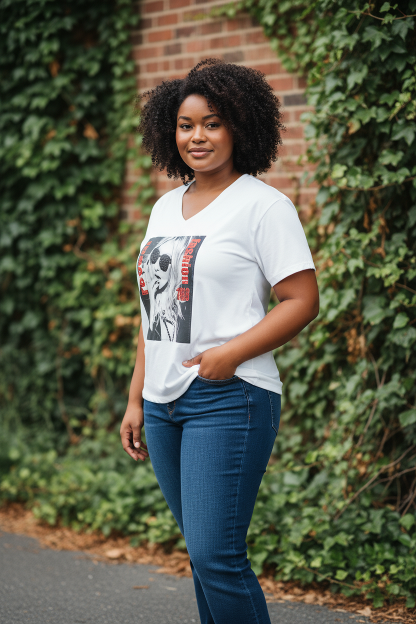 Girl Teen Fashion T-Shirt – Trendy Casual Short Sleeve Tee