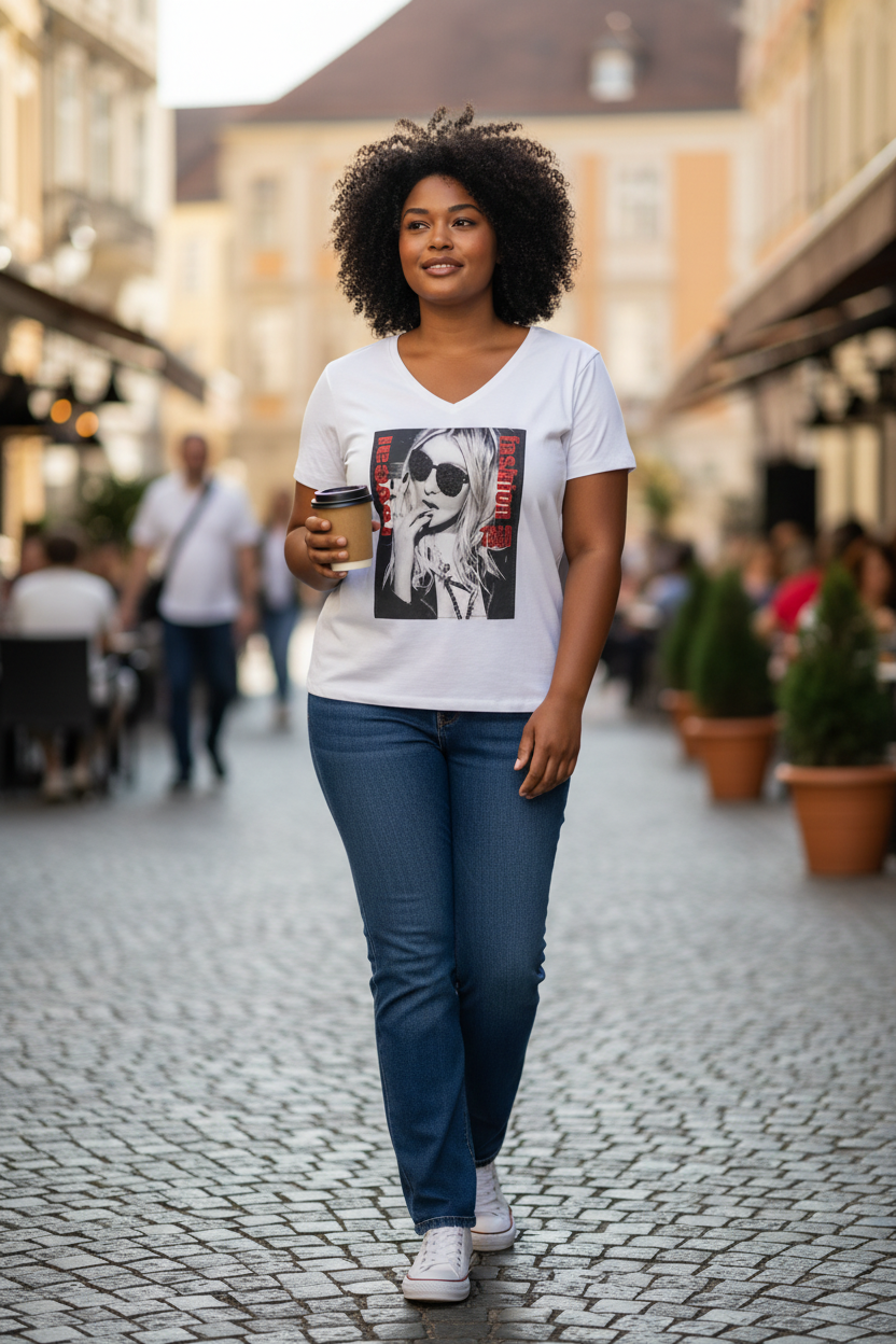 Girl Teen Fashion T-Shirt – Trendy Casual Short Sleeve Tee