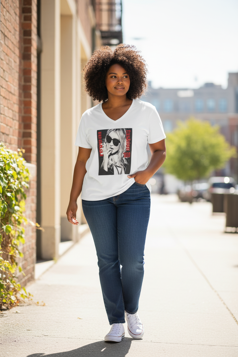 Girl Teen Fashion T-Shirt – Trendy Casual Short Sleeve Tee