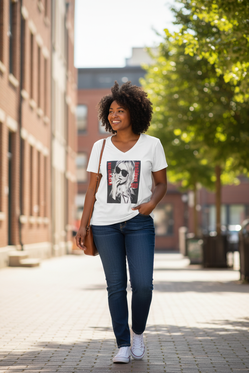 Girl Teen Fashion T-Shirt – Trendy Casual Short Sleeve Tee