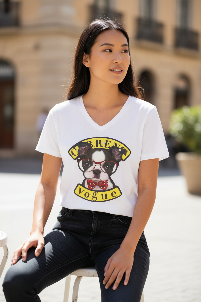 Girl Teen Fashion T-Shirt – Trendy Casual Short Sleeve Tee