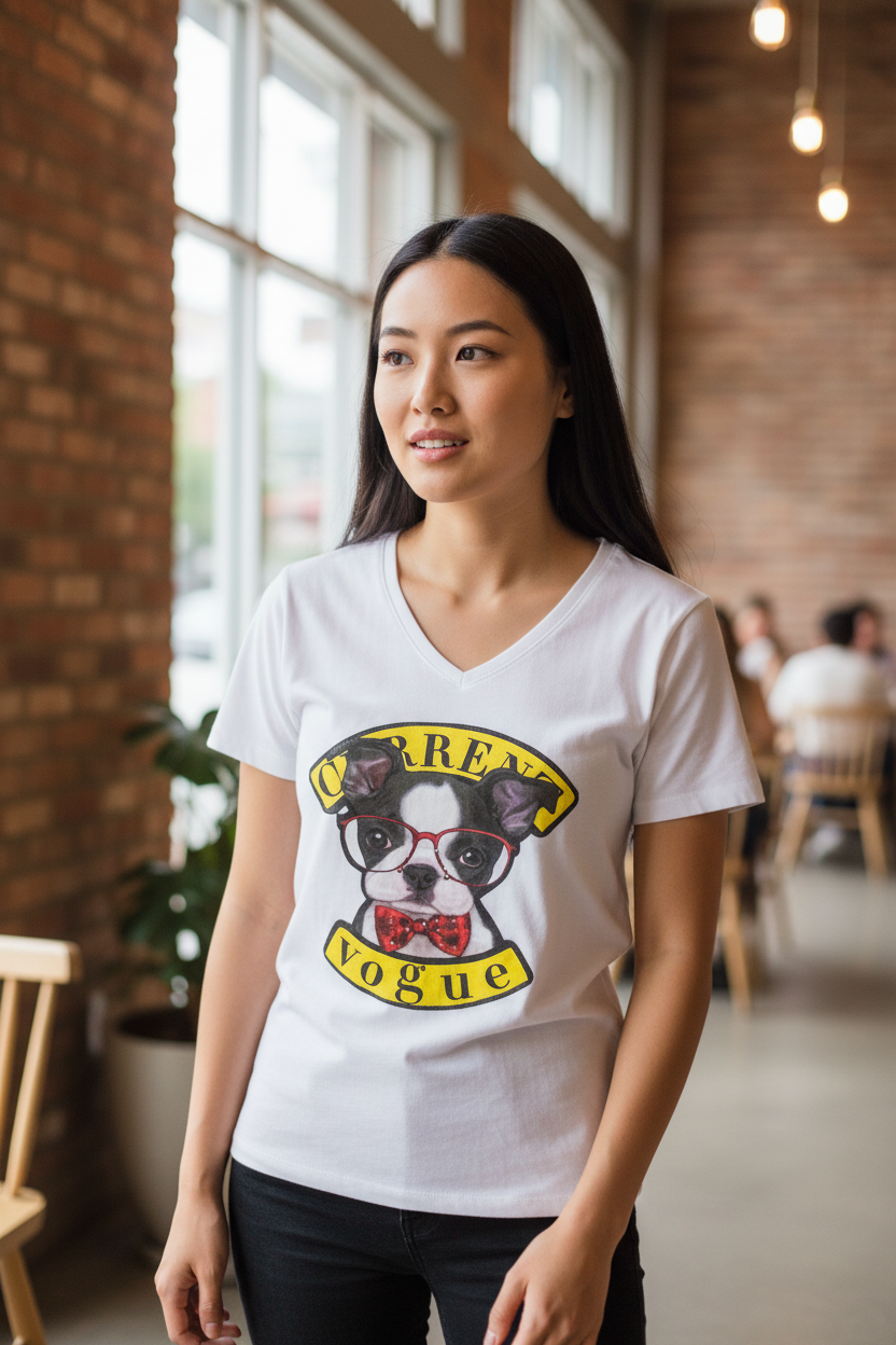 Girl Teen Fashion T-Shirt – Trendy Casual Short Sleeve Tee