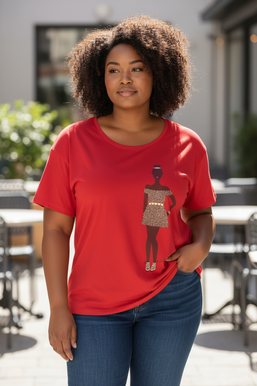 Girl Teen Fashion T-Shirt – Trendy Casual Short Sleeve Tee