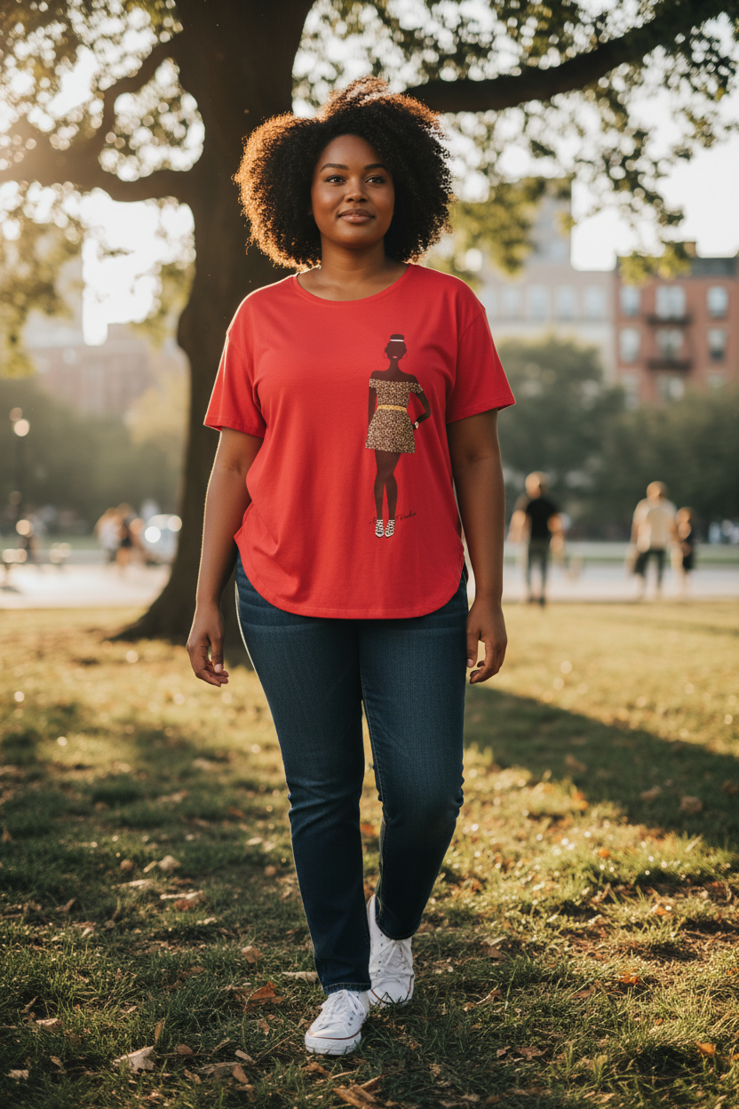 Girl Teen Fashion T-Shirt – Trendy Casual Short Sleeve Tee