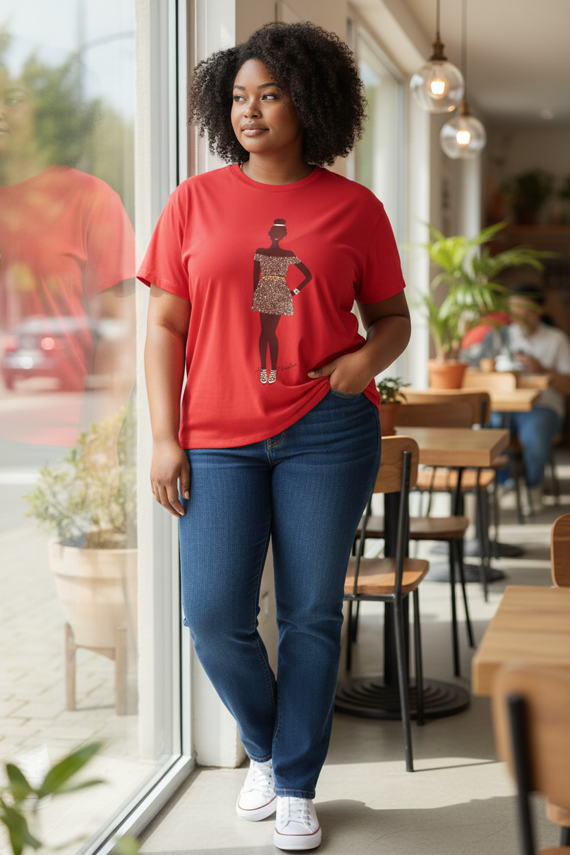 Girl Teen Fashion T-Shirt – Trendy Casual Short Sleeve Tee