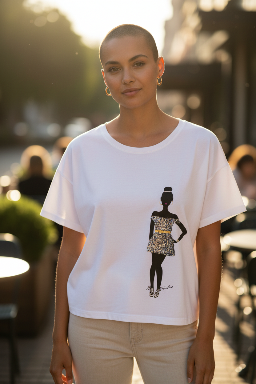 Girl Teen Fashion T-Shirt – Trendy Casual Short Sleeve Tee