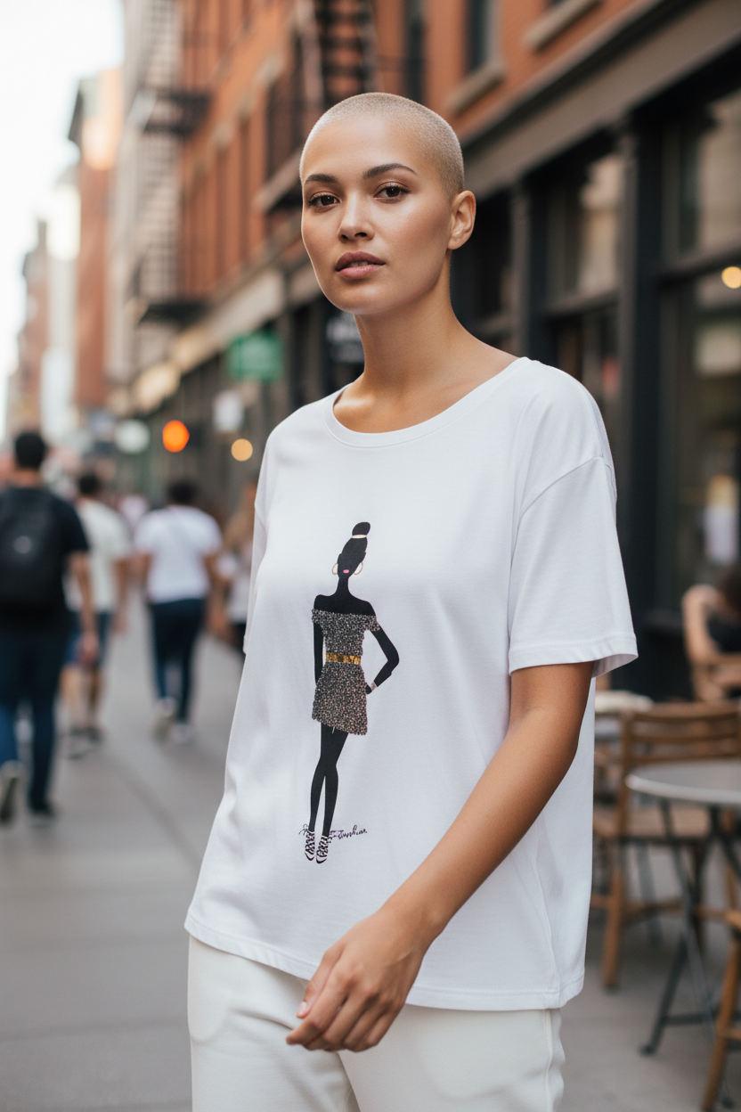 Girl Teen Fashion T-Shirt – Trendy Casual Short Sleeve Tee