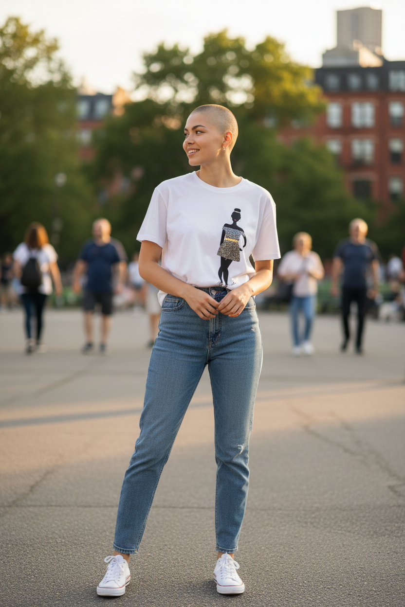 Girl Teen Fashion T-Shirt – Trendy Casual Short Sleeve Tee