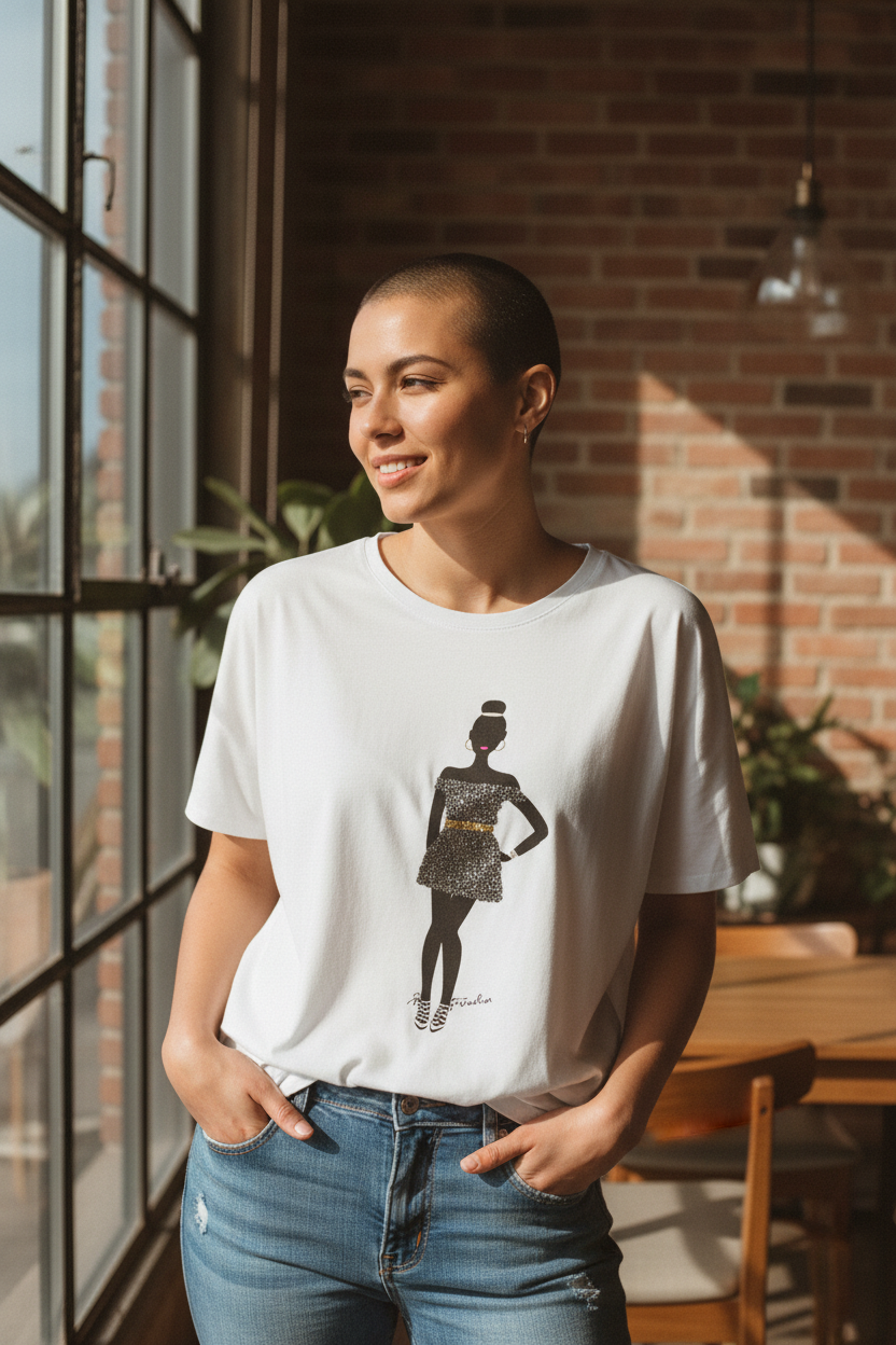 Girl Teen Fashion T-Shirt – Trendy Casual Short Sleeve Tee