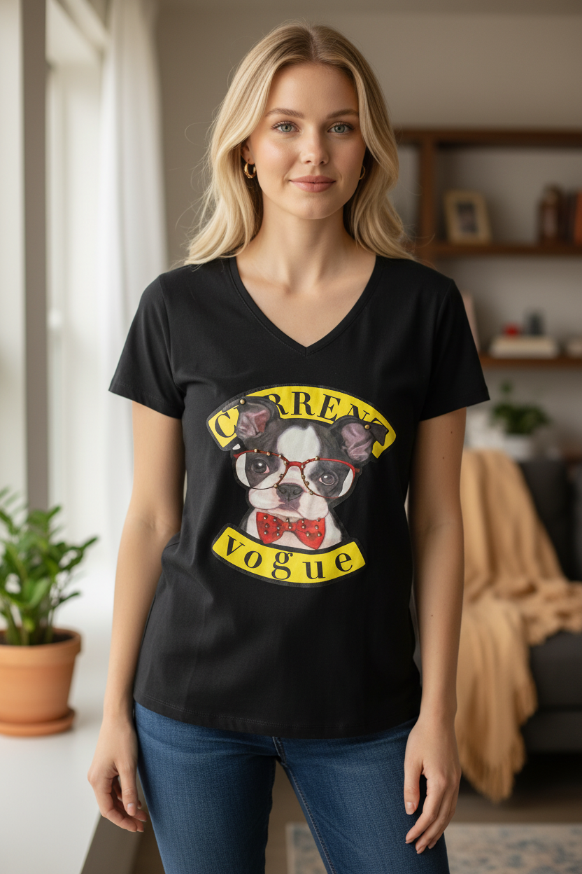 Girl Teen Fashion T-Shirt – Trendy Casual Short Sleeve Tee