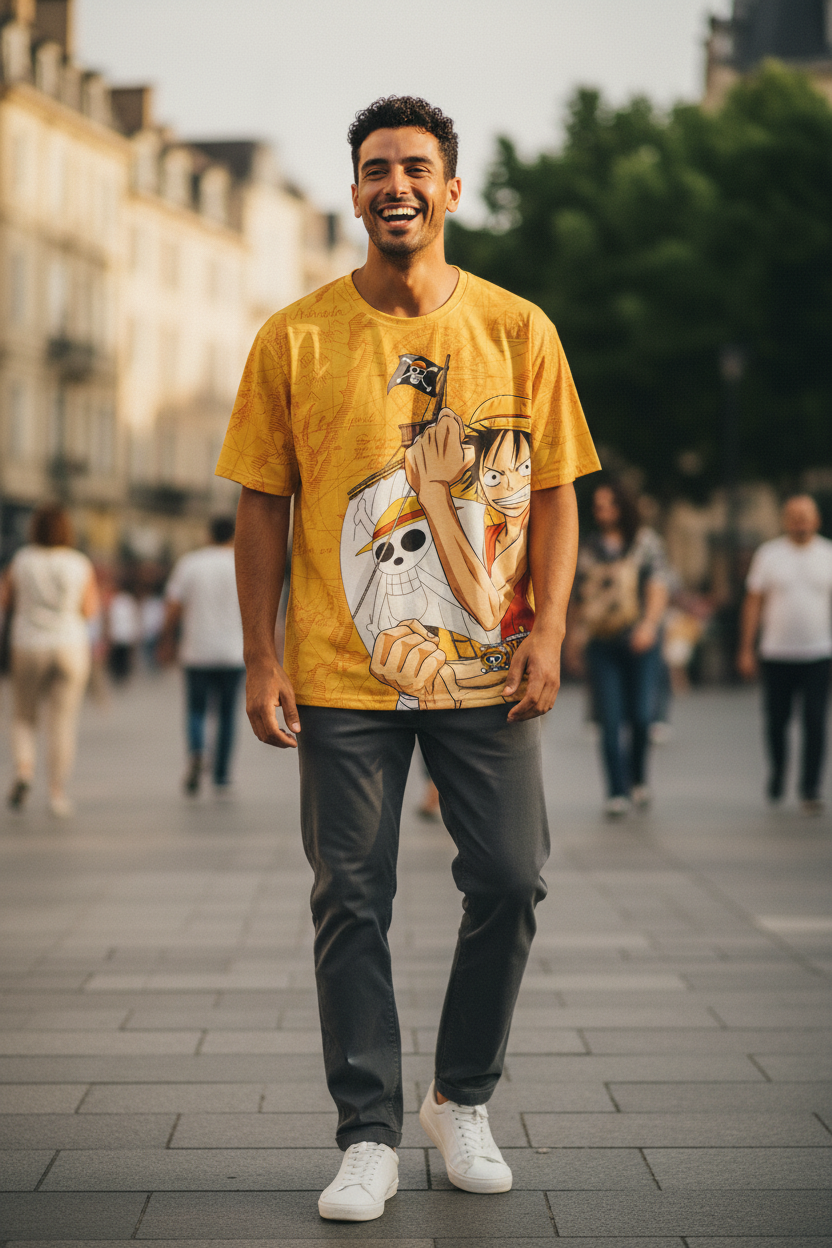 Pirate Adventure Style Graphic T-Shirt – Trendy Tee for Men