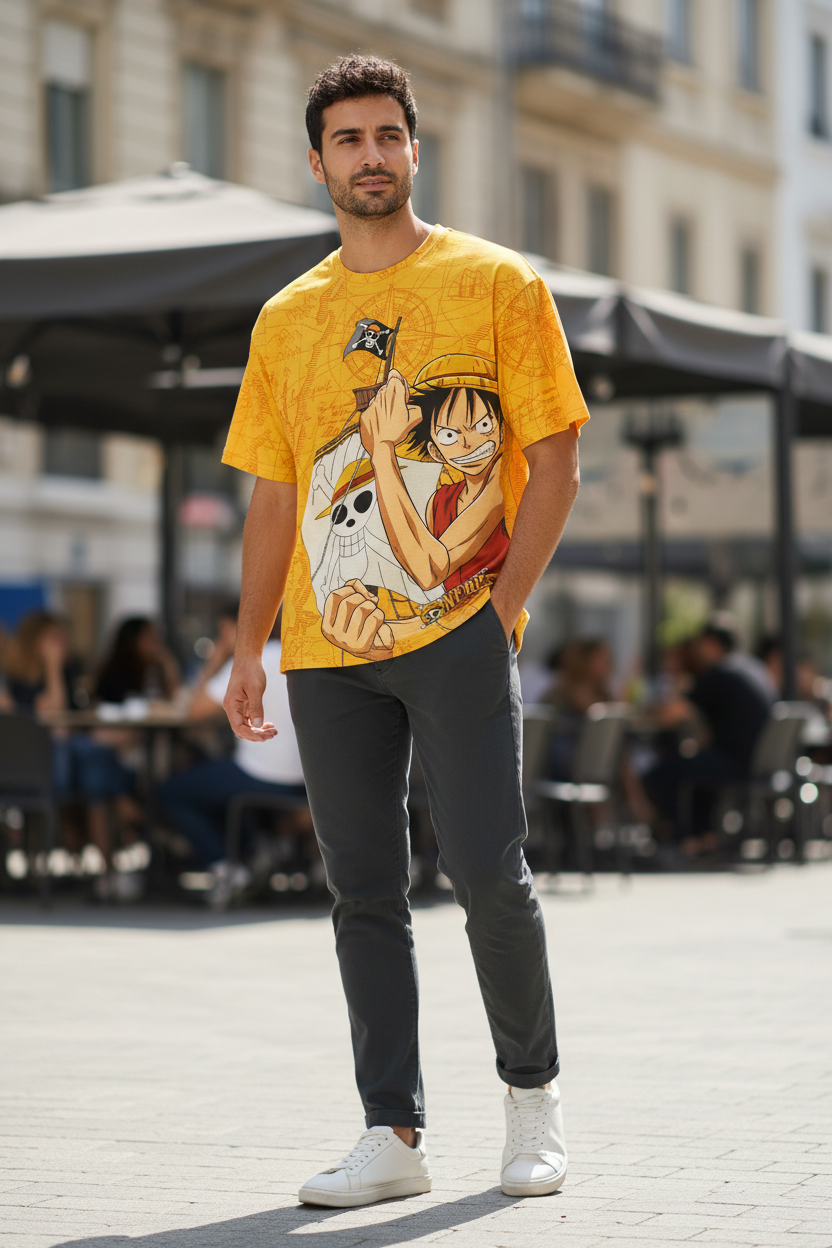 Pirate Adventure Style Graphic T-Shirt – Trendy Tee for Men