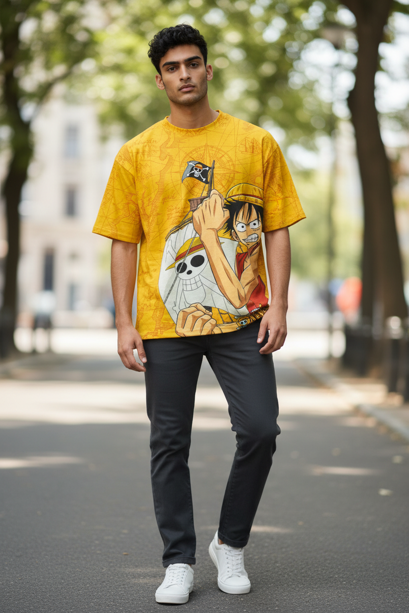 Pirate Adventure Style Graphic T-Shirt – Trendy Tee for Men