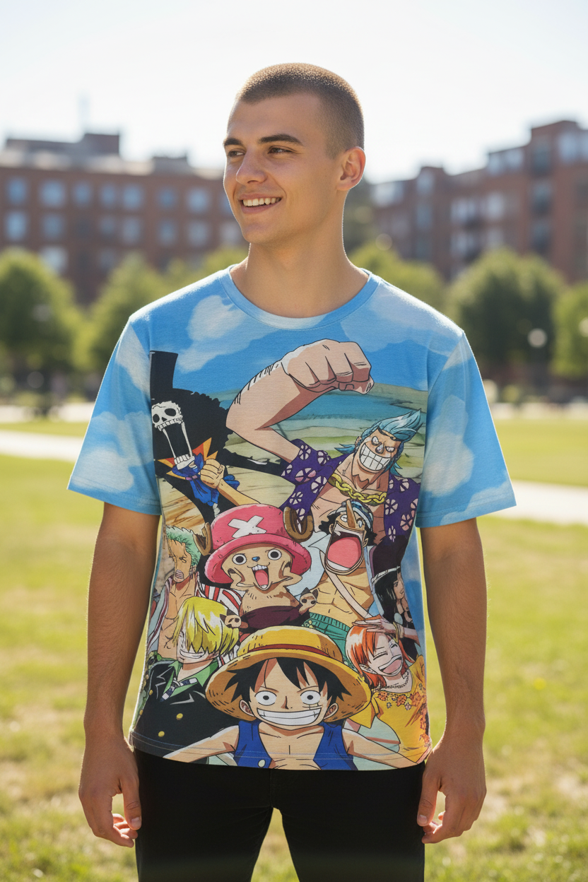 Pirate Adventure Style Graphic T-Shirt – Trendy Tee for Men