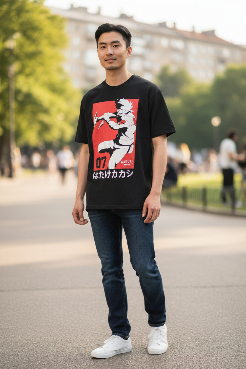 Ninja Warrior Style Graphic T-Shirt – Casual Tee for Teens & Adults