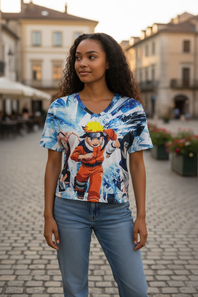 Ninja Hero Style Graphic T-Shirt for Teen Girls & Women – Casual Tee