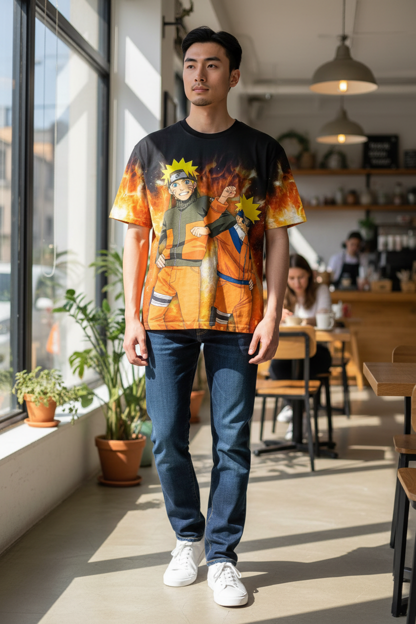 Ninja Warrior Style Graphic T-Shirt – Casual Tee for Teens & Adults