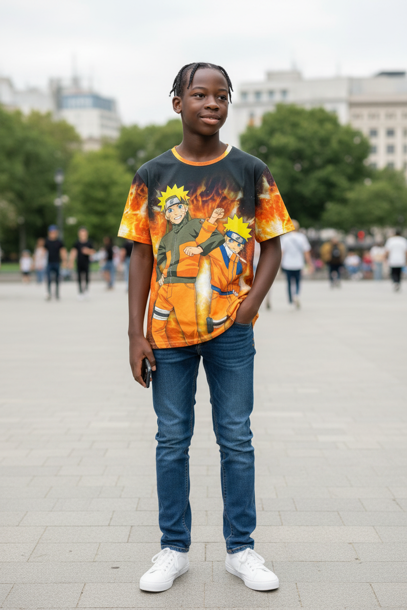 Ninja Warrior Style Graphic T-Shirt – Casual Tee for Teens & Adults