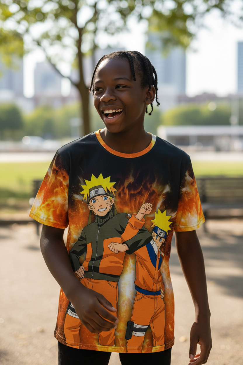 Ninja Warrior Style Graphic T-Shirt – Casual Tee for Teens & Adults