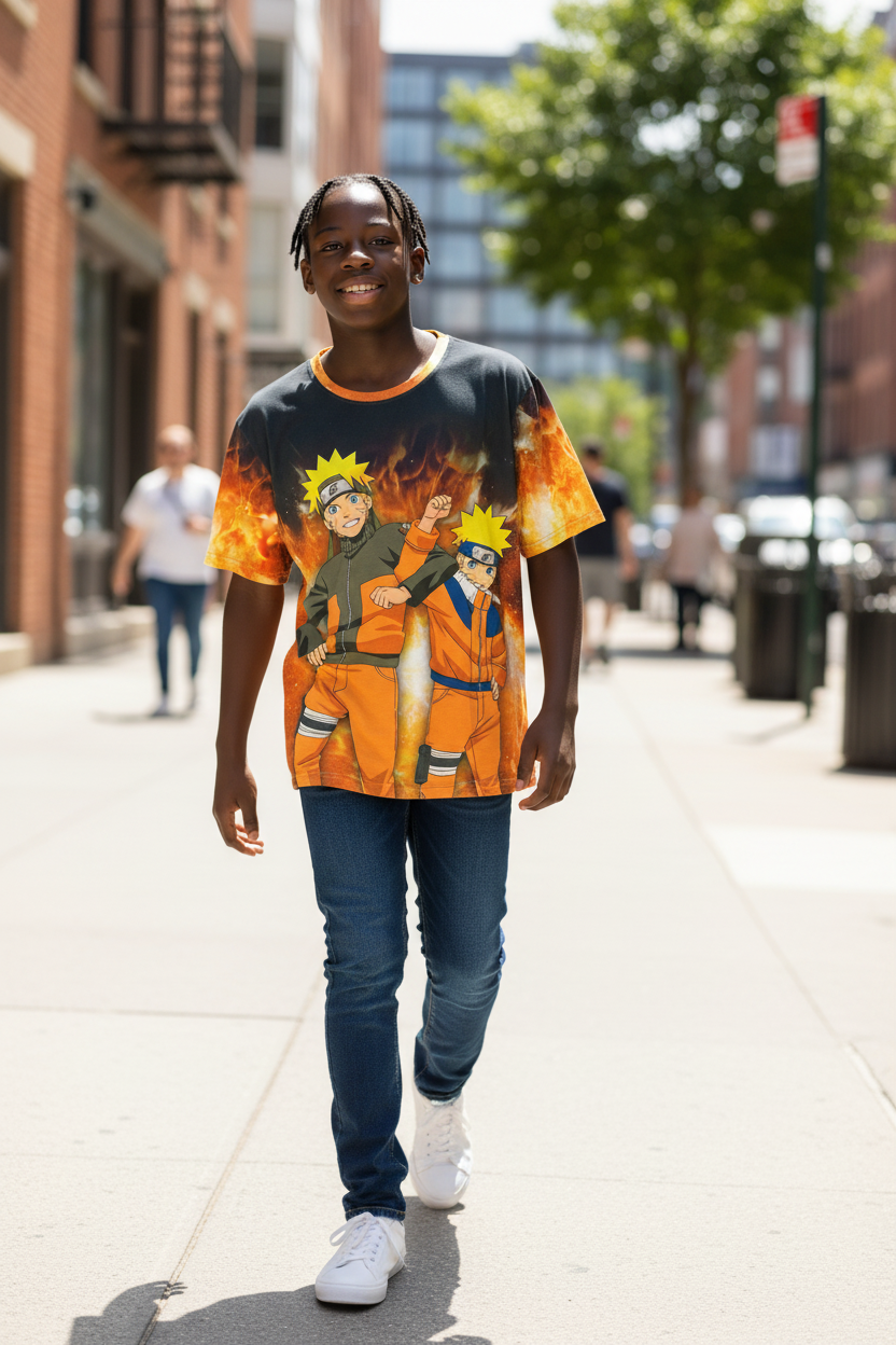 Ninja Warrior Style Graphic T-Shirt – Casual Tee for Teens & Adults